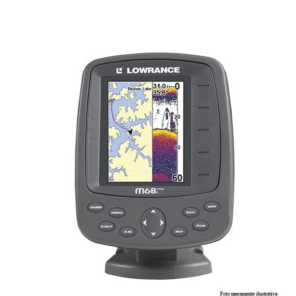 Fishfinder GPS M68C com transdutor Lowrance